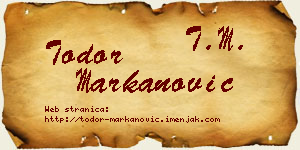 Todor Markanović vizit kartica